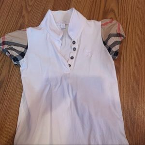 Burberry lil girls polo style shirt